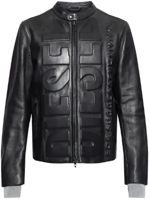 Diesel L-Korn レザージャケット | ブラック | FARFETCH JP