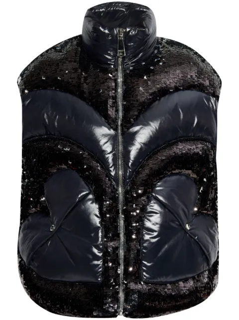 Khrisjoy sequin-embellished puffer gilet