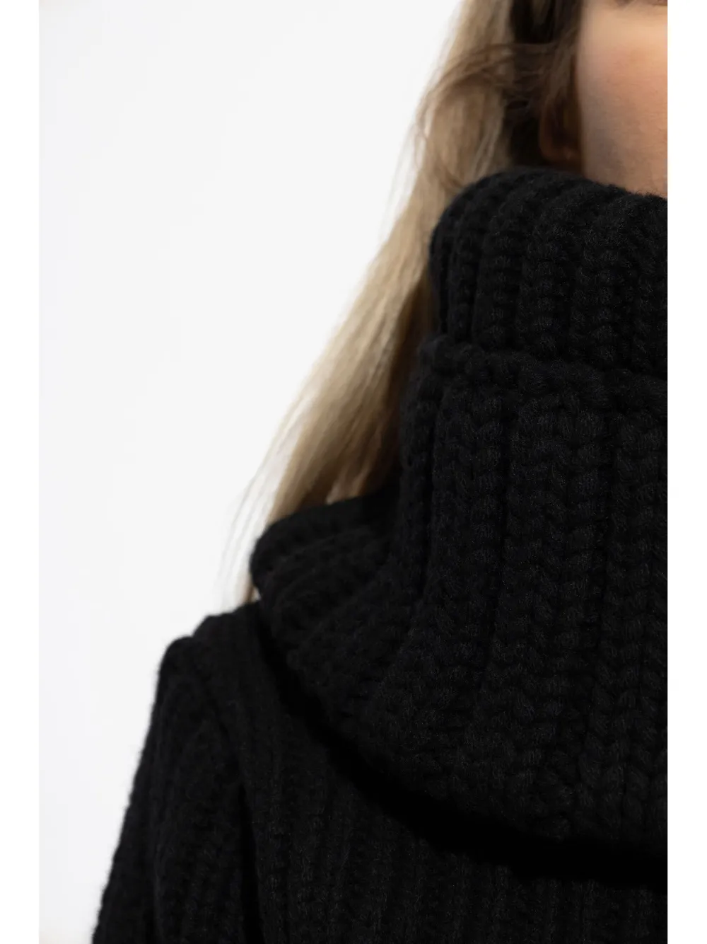 Alexander McQueen Trui met oversized kraag Zwart