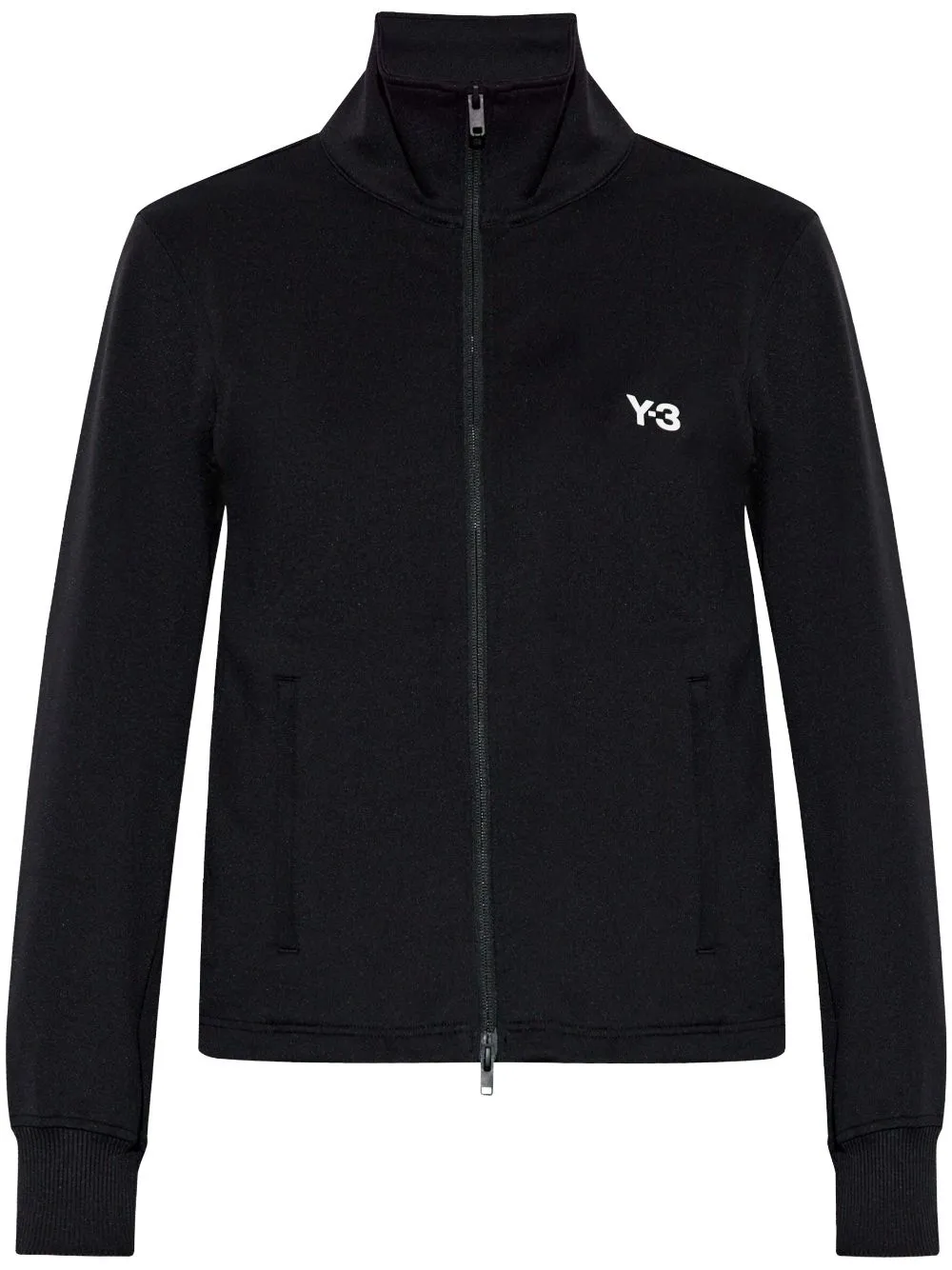 zip-up logo sweatshirt