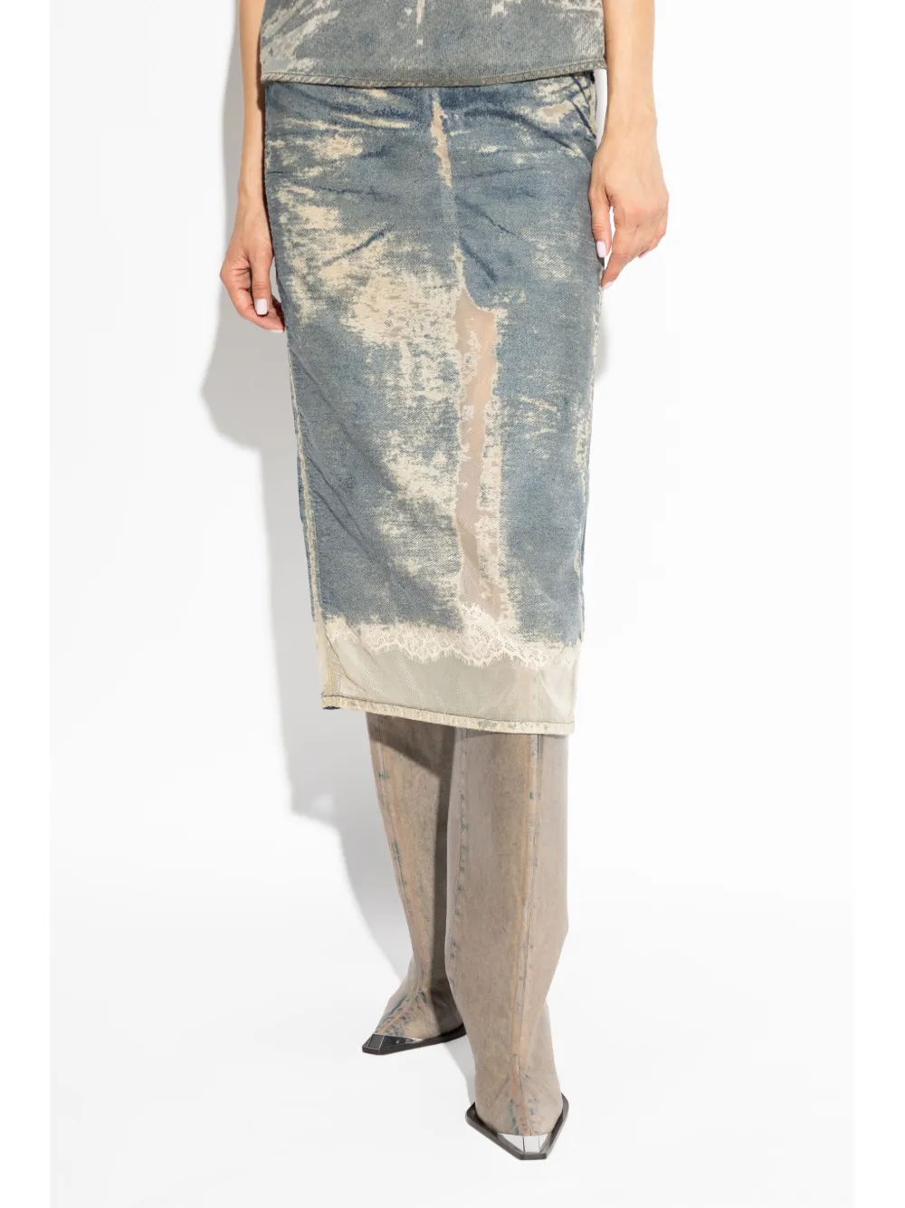 Diesel DE-PRA-FSF denim rok Blauw