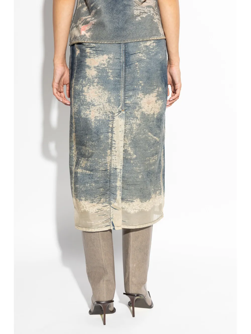 Diesel DE-PRA-FSF denim rok Blauw