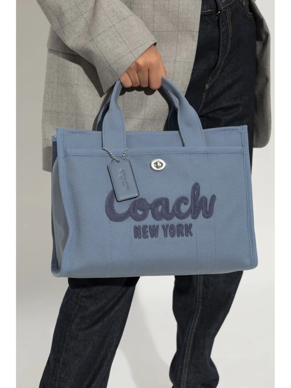 Coach Shopper met geborduurd logo - Blauw