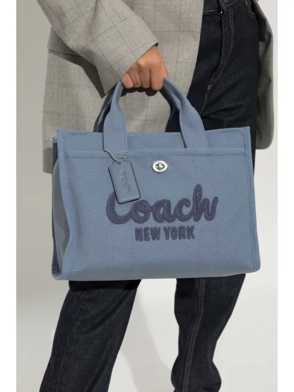 Coach ロゴ入り レザーハンドバッグ