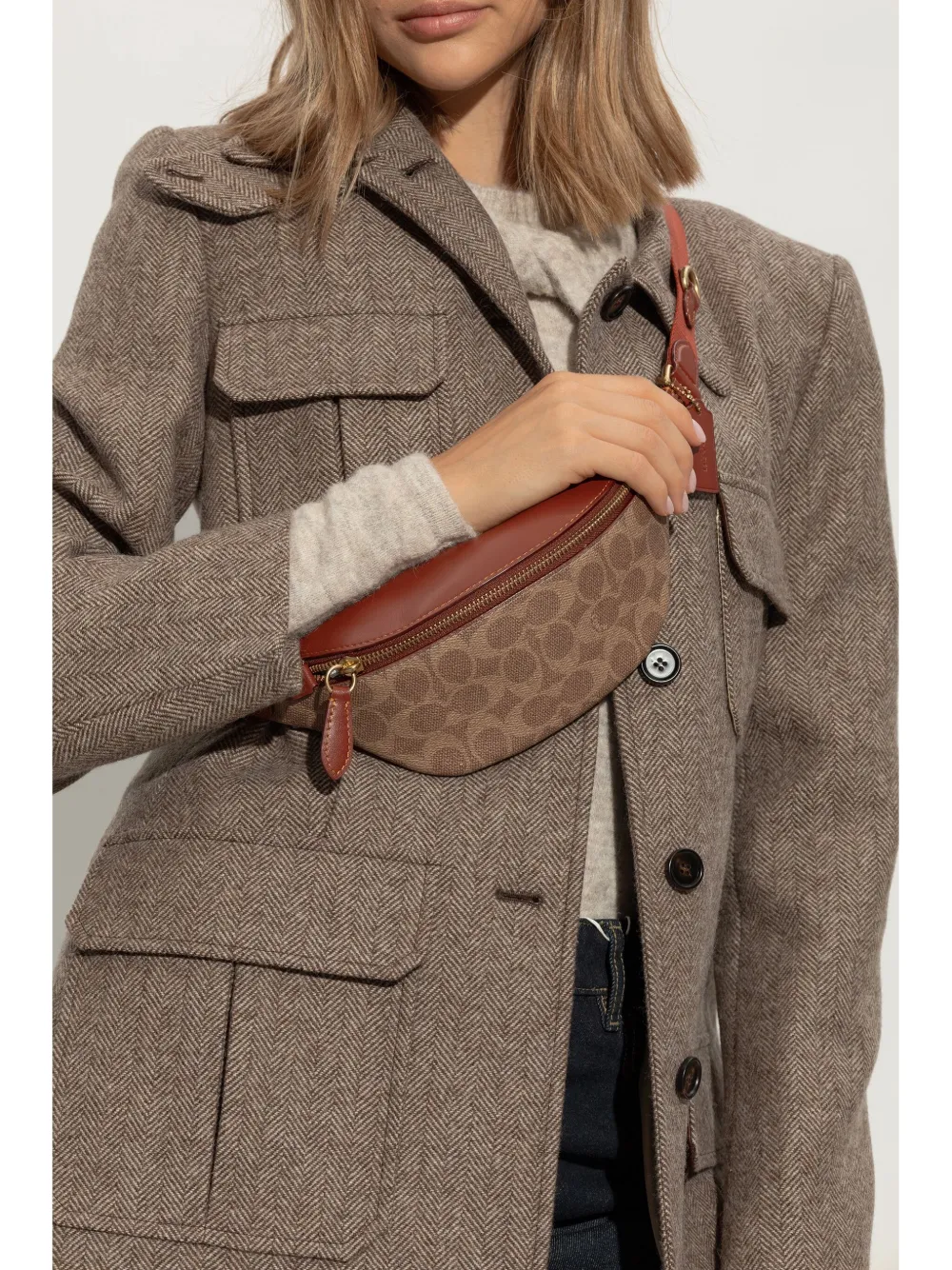 Coach Signature-monogram belt bag - Bruin