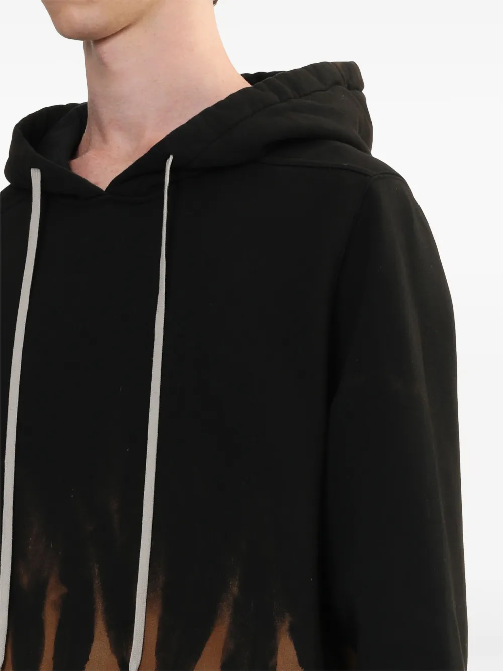 Rick Owens DRKSHDW Hoodie met tie-dye print Zwart