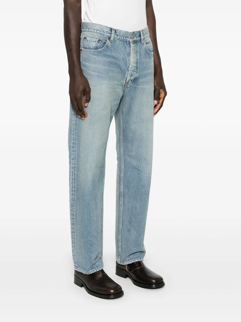 Saint Laurent Loose Denim Jeans In Blue