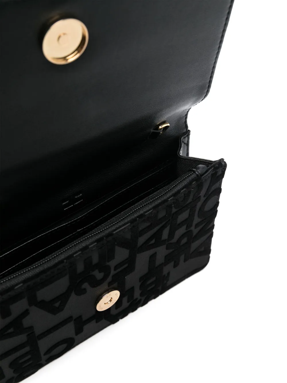 ELISABETTA FRANCHI LOGO-LETTERING CLUTCH BAG