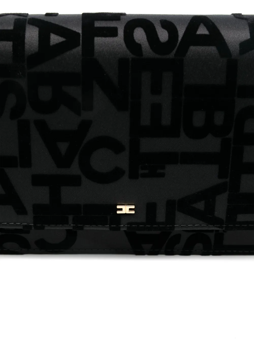 ELISABETTA FRANCHI LOGO-LETTERING CLUTCH BAG