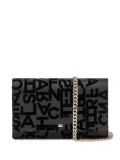Elisabetta Franchi logo-lettering clutch bag - Black