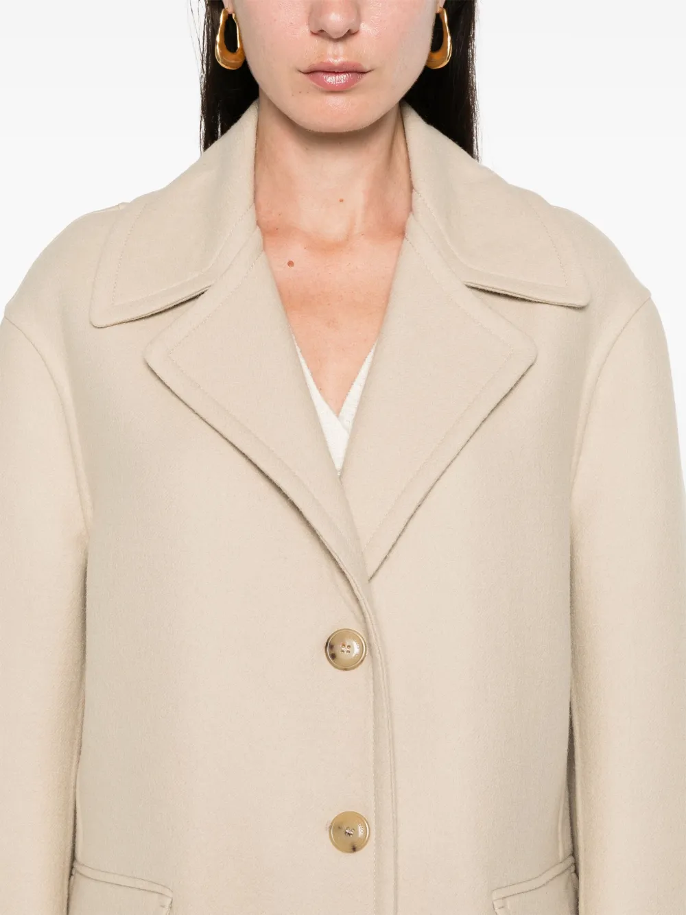 Ermanno Scervino Jas van scheerwol Beige