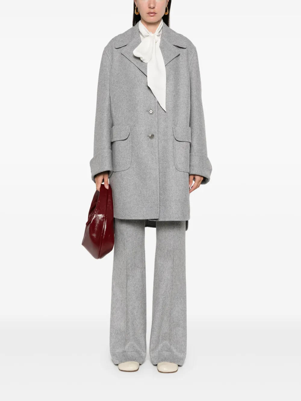 Ermanno Scervino felted coat - Grijs