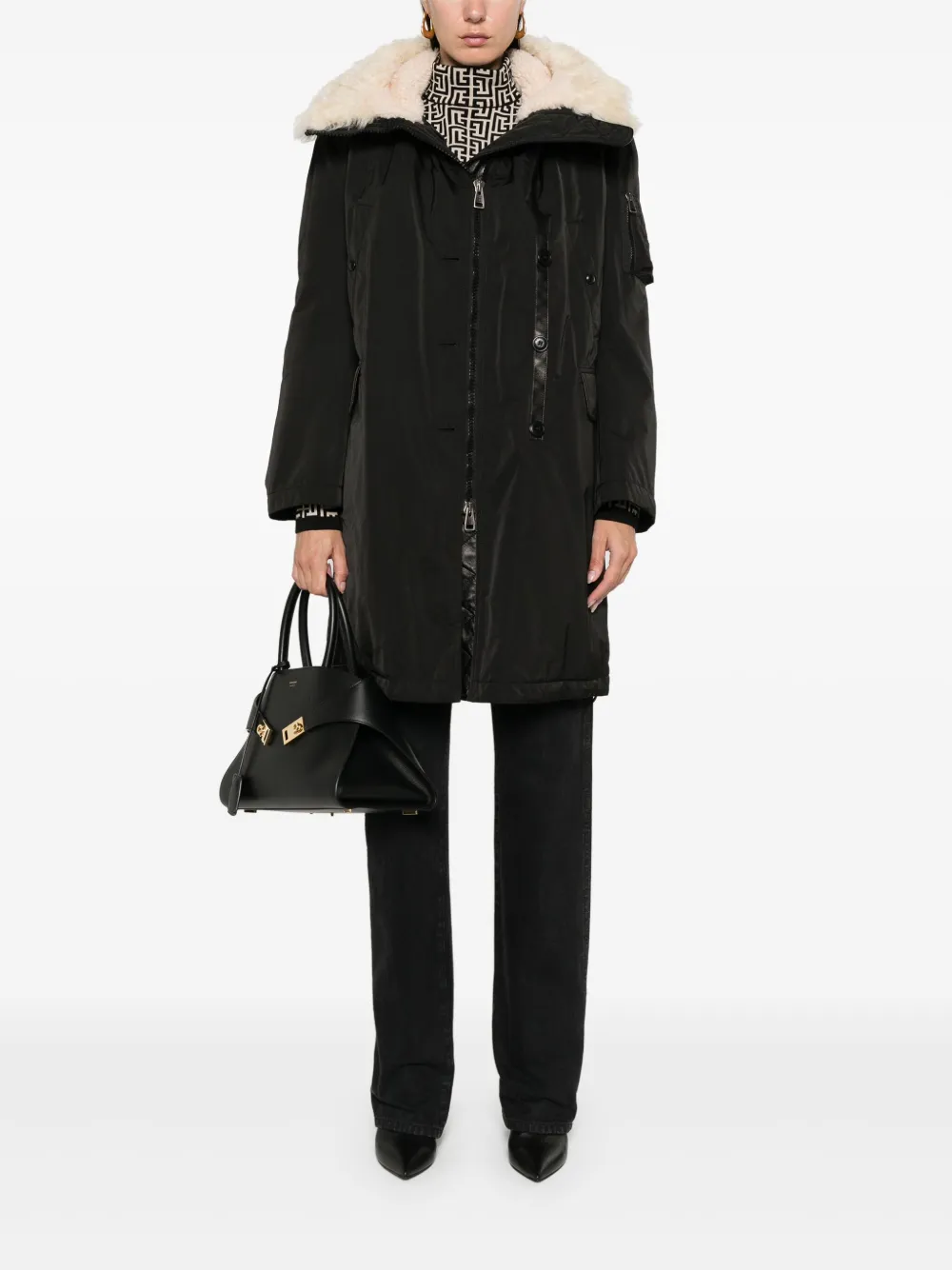 Ermanno Scervino Jas met capuchon - Zwart