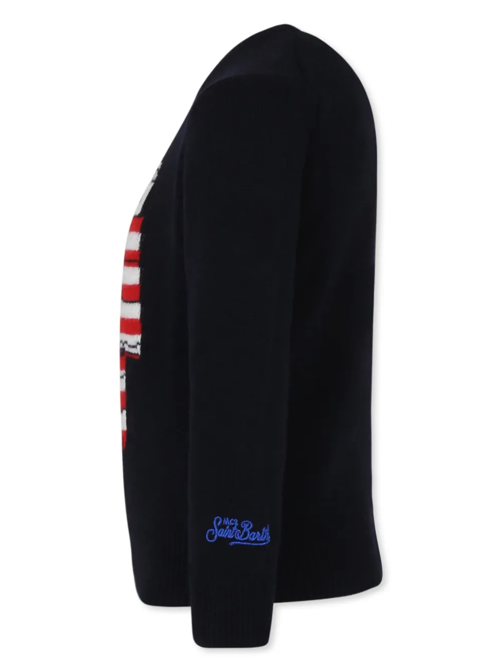 MC2 Saint Barth Kids Intarsia trui Blauw