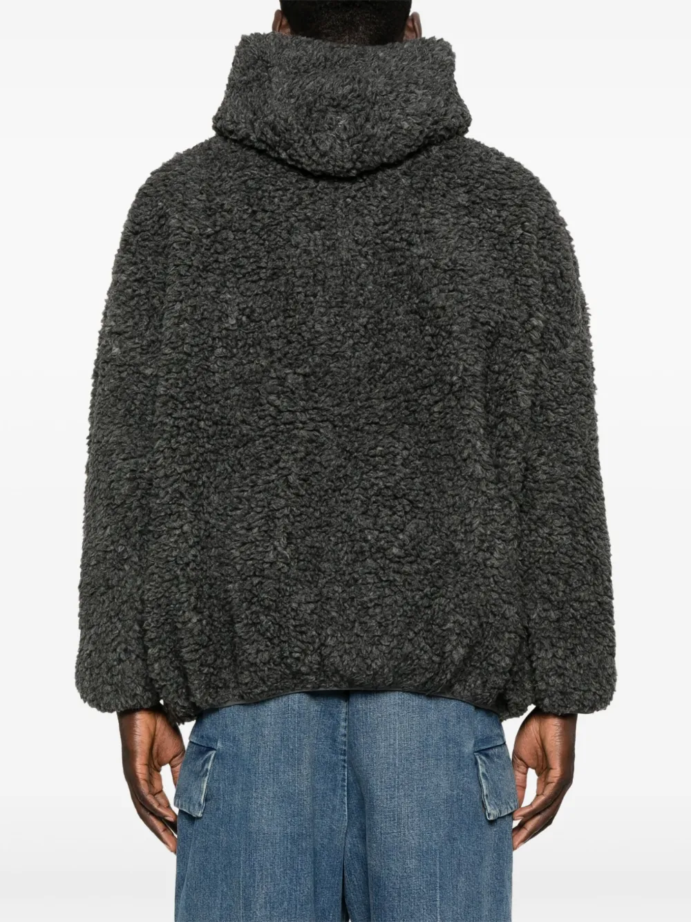 Fear Of God Hoodie van imitatielamswol Grijs
