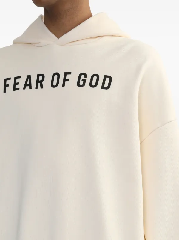 ★新作【FEAR OF GOD】French Terry Fear of God Hoodie★ Fear of God French Terry Overlapped Logo Hoodie in Black | FWRD