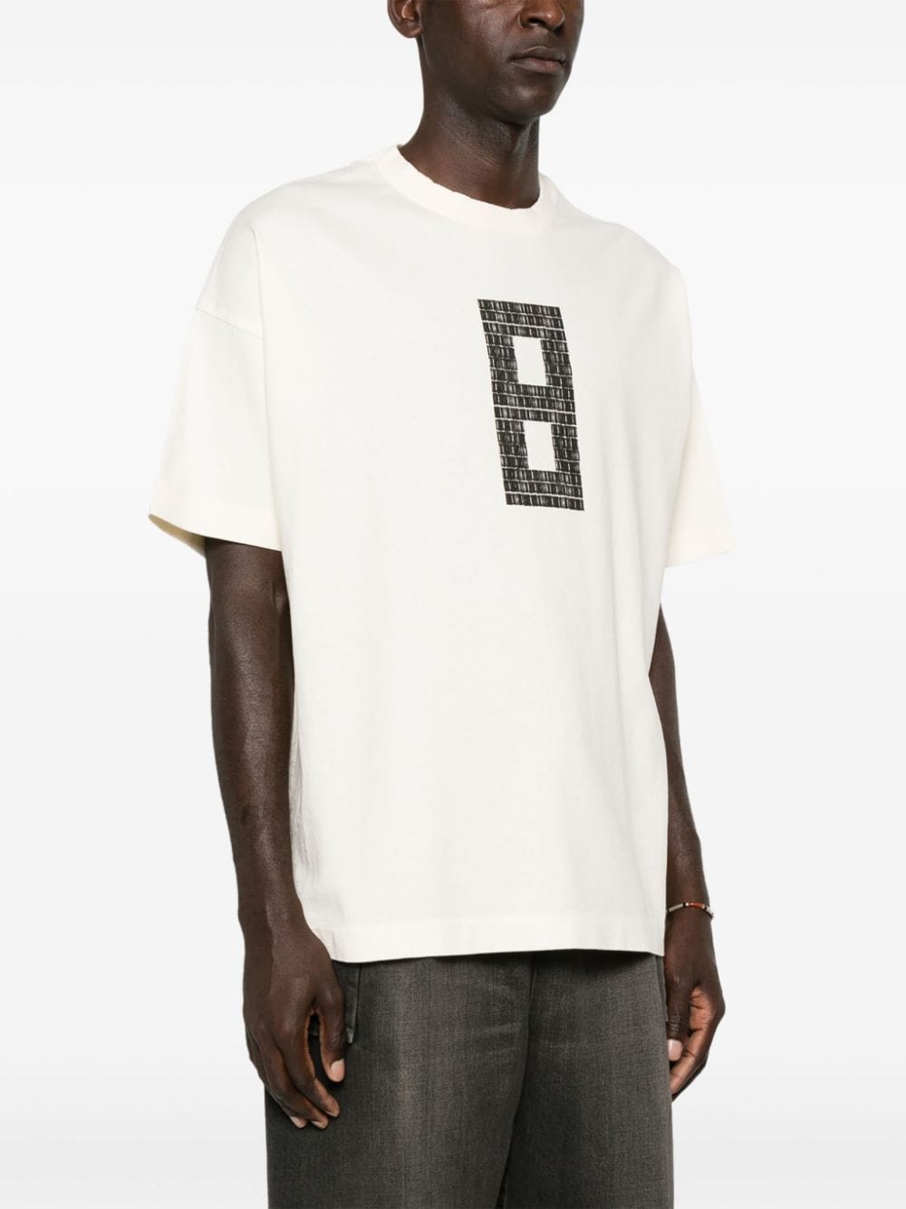 Shop Fear Of God Number-print T-shirt In White