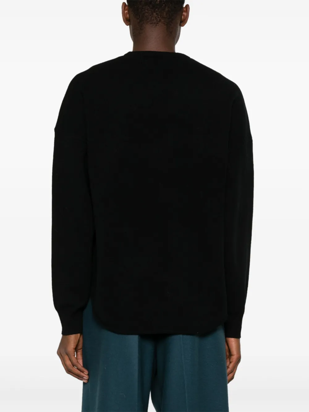 extreme cashmere N°53 trui met ronde hop Zwart