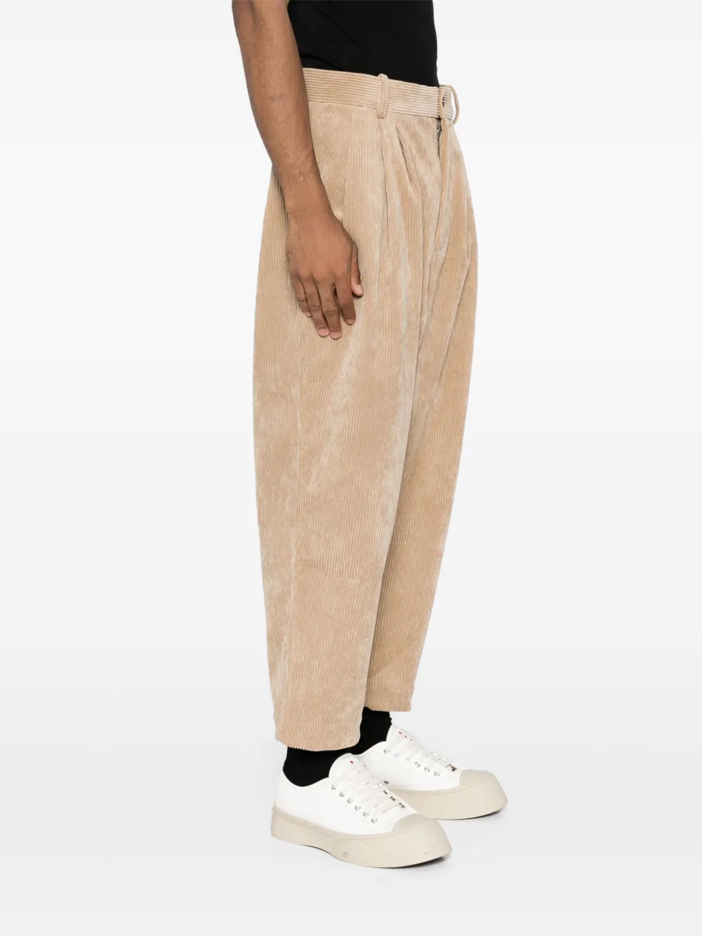 Shop Croquis Retro Corduroy Loose Straight-leg Trousers In 287