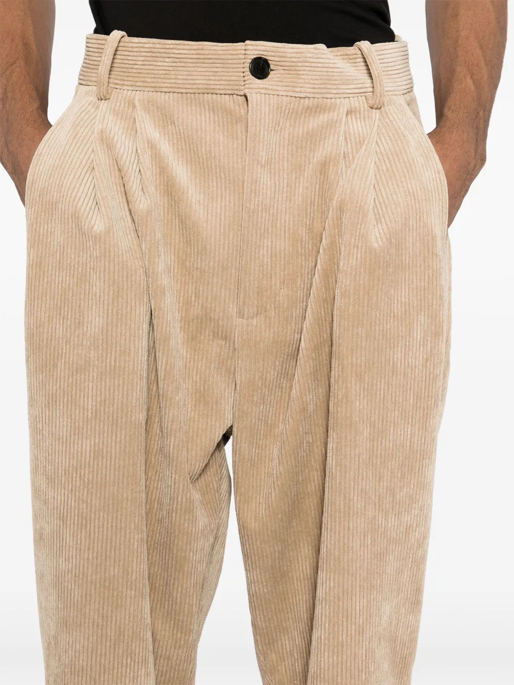 Shop Croquis Retro Corduroy Loose Straight-leg Trousers In 287