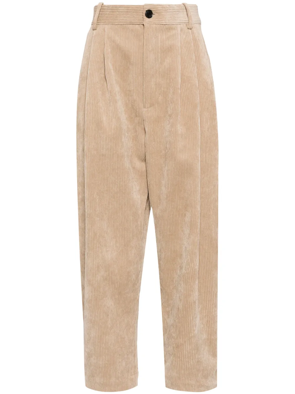 CROQUIS Retro Corduroy Loose Straight-Leg trousers | Neutrals | Image 1