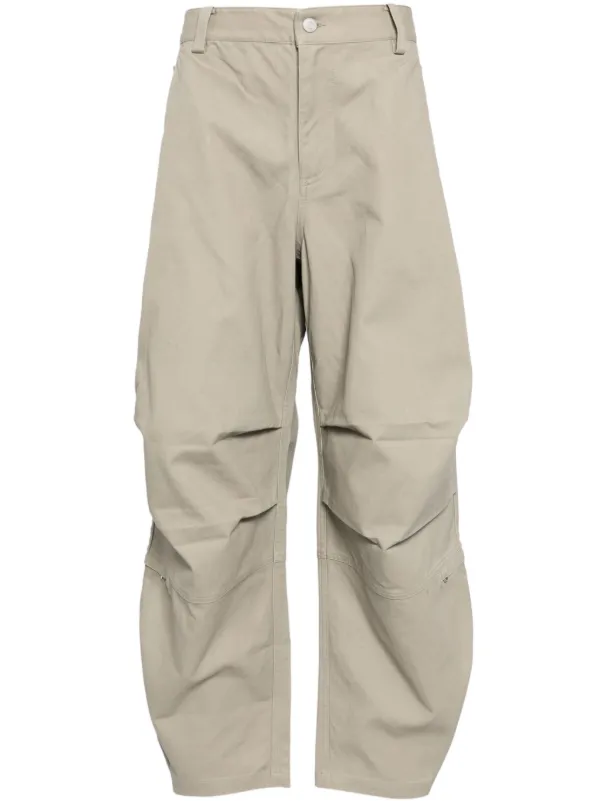 CROQUIS Loose Fit Cotton Trousers Brown FARFETCH PH