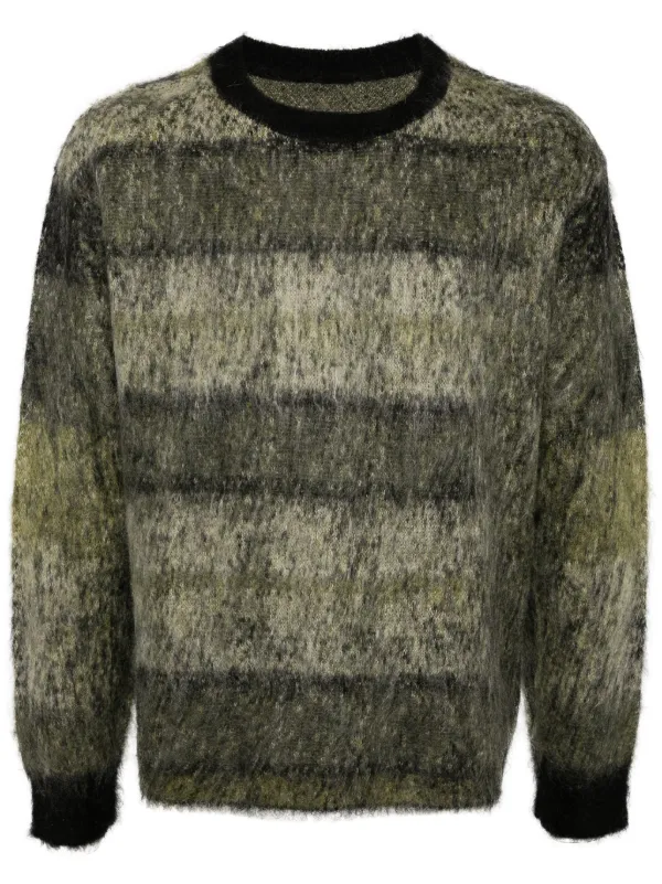 ニールバレット　デザインセーター CROQUIS ×Neil Barrett ストライプ セーター | ブラック | FARFETCH JP