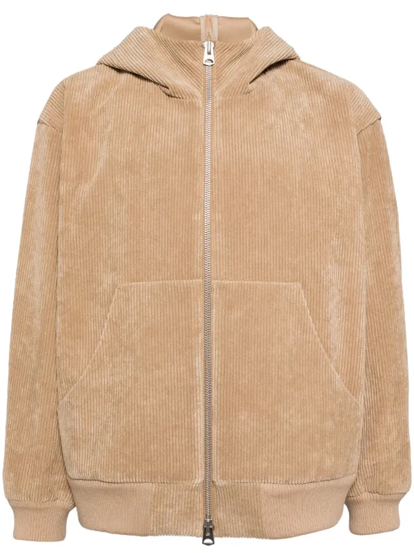 Hooded corduroy jacket deals