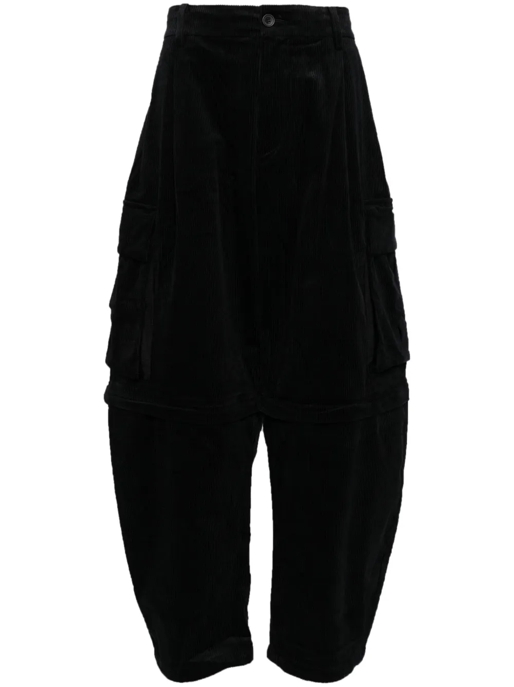 CROQUIS Corduroy Loose-Fit trousers | Black | Image 1