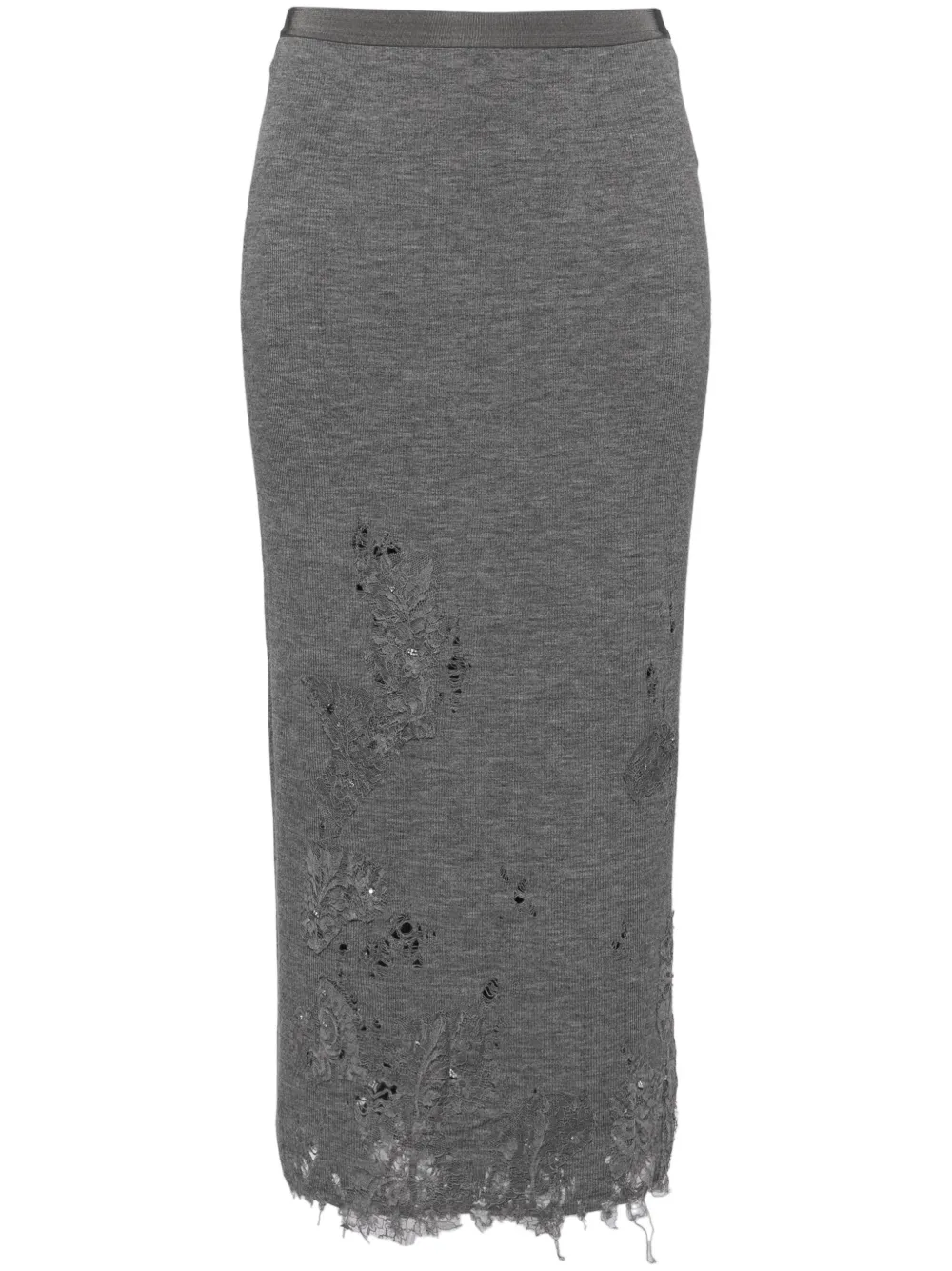 laced knitted skirt