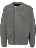 CROQUIS side placket splicing cardigan - Grey