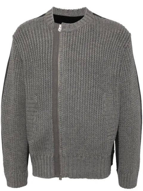 CROQUIS side placket splicing cardigan