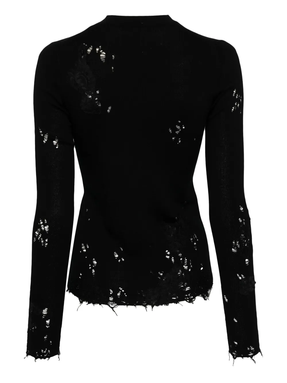 JNBY T-shirt met geborduurde bloemen - Zwart