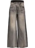 JNBY high-low waist denim jeans - Black