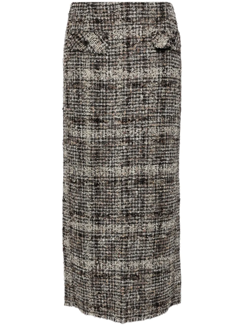 Coarse jacquard H-shaped long waist skirt
