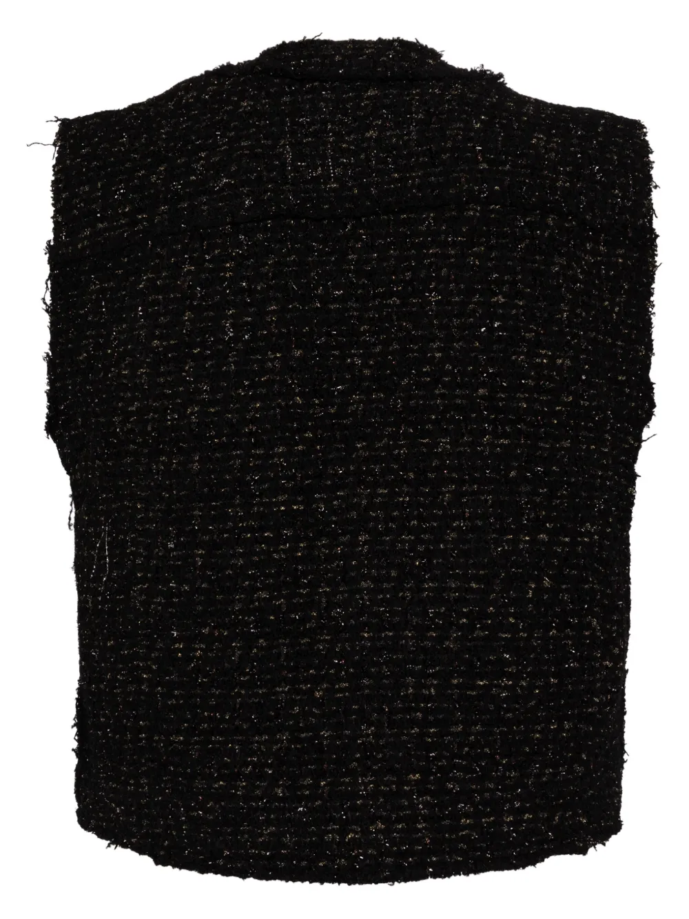 JNBY Cropped gilet met jacquard - Zwart