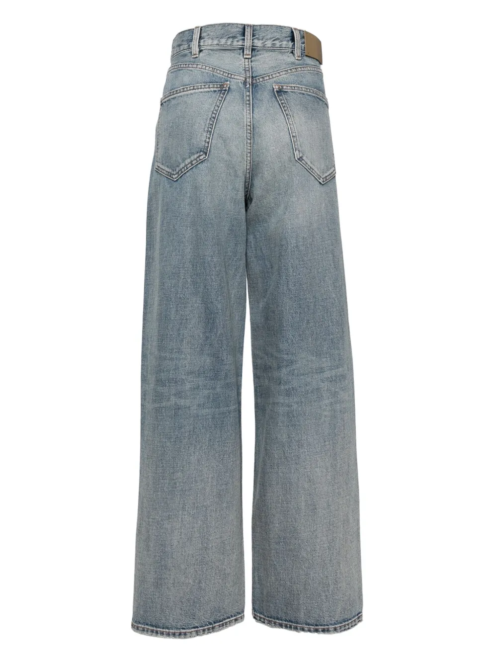 JNBY Katoenen broek met wijde pijpen - Blauw
