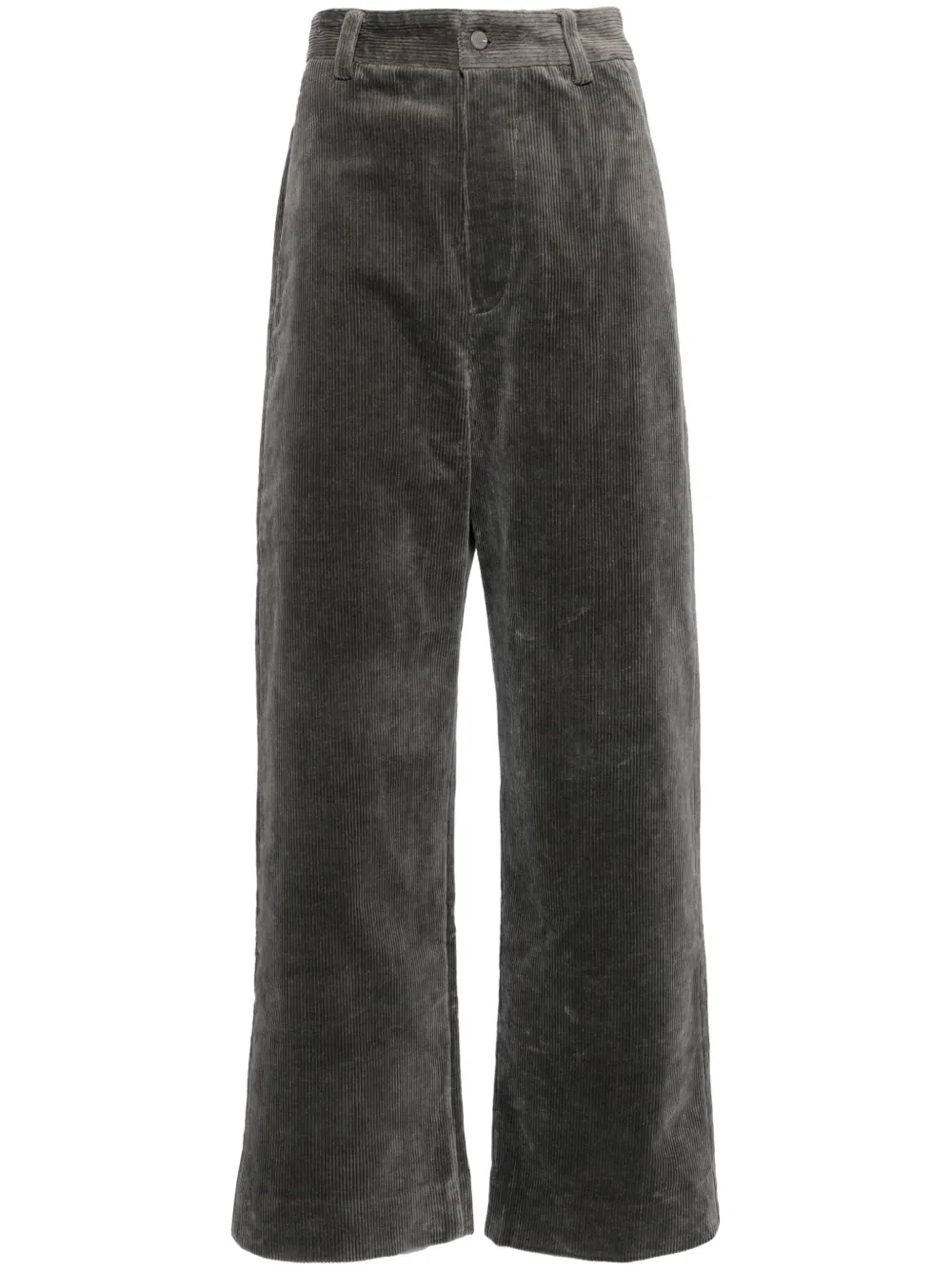 Jnby Corduroy Straight Trousers In Grey