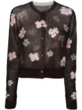JNBY floral-print button-up cardigan - Brown