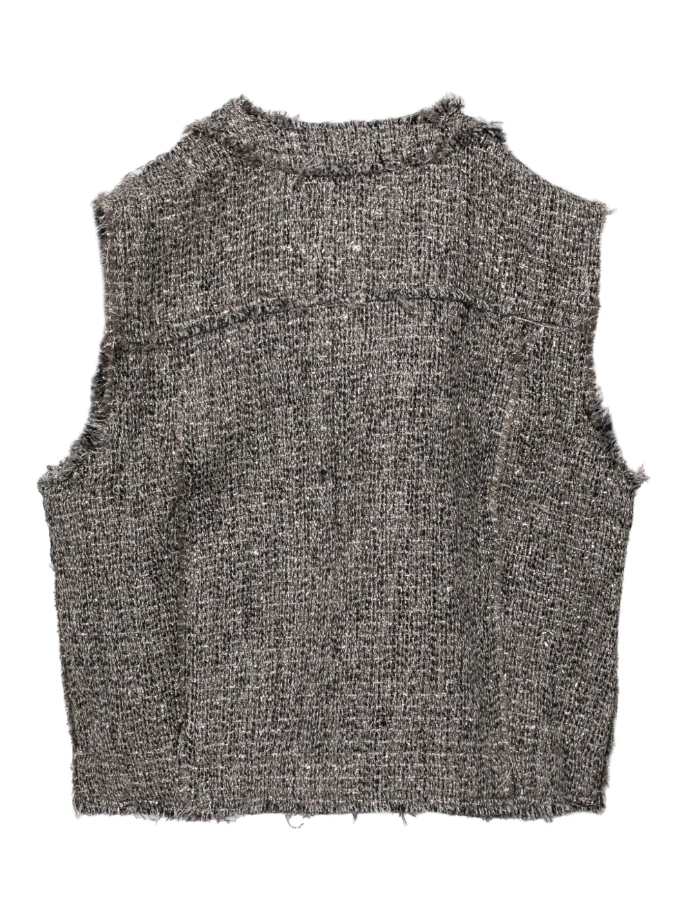 JNBY jacquard collarless cropped vest | Waistcoats & Gilets | Image 2