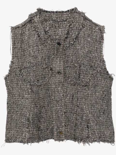 JNBY kraveløs cropped vest i jacquard