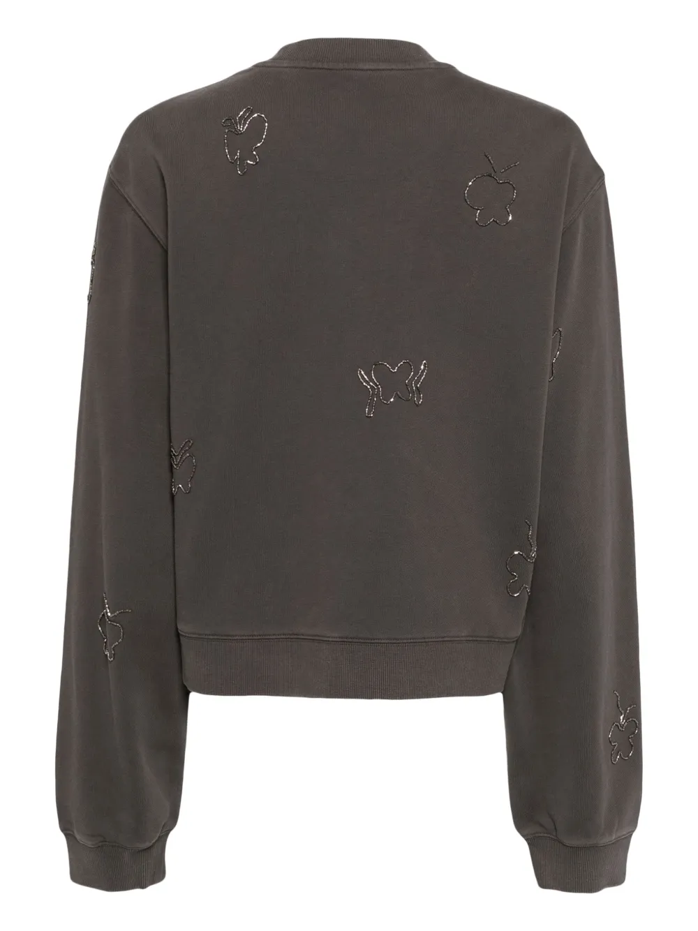 JNBY Sweater met ronde hals verfraaid met vlinder - Grijs