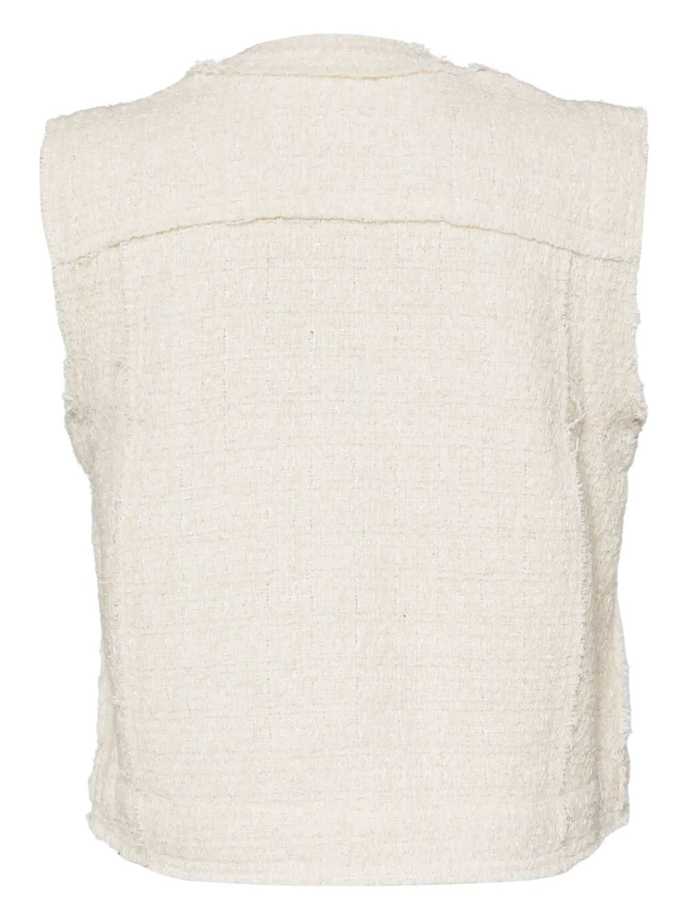 JNBY Cropped gilet met jacquard - Wit