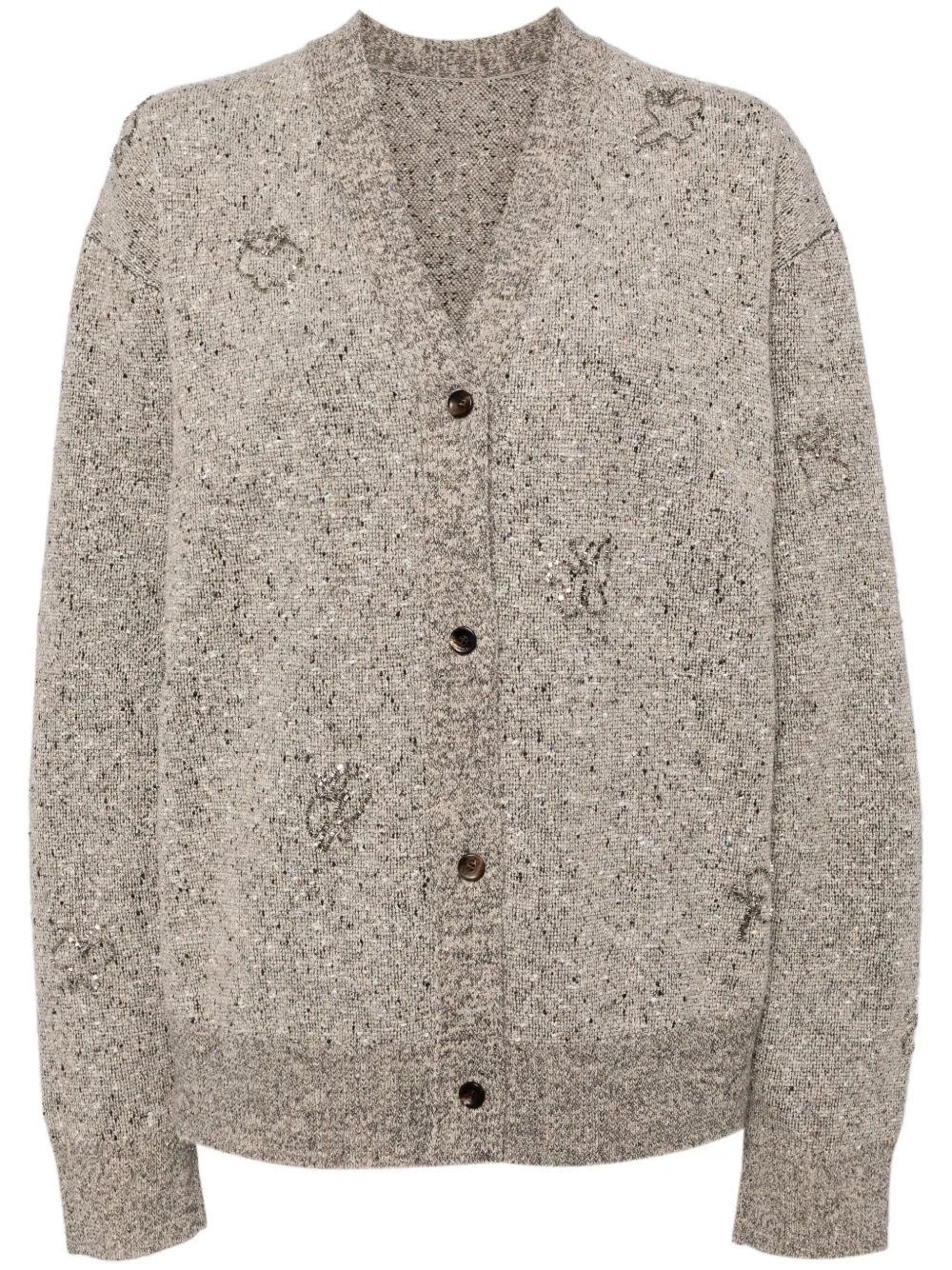 JNBY Loose Thick mid length Cardigan Sweater Grey FARFETCH