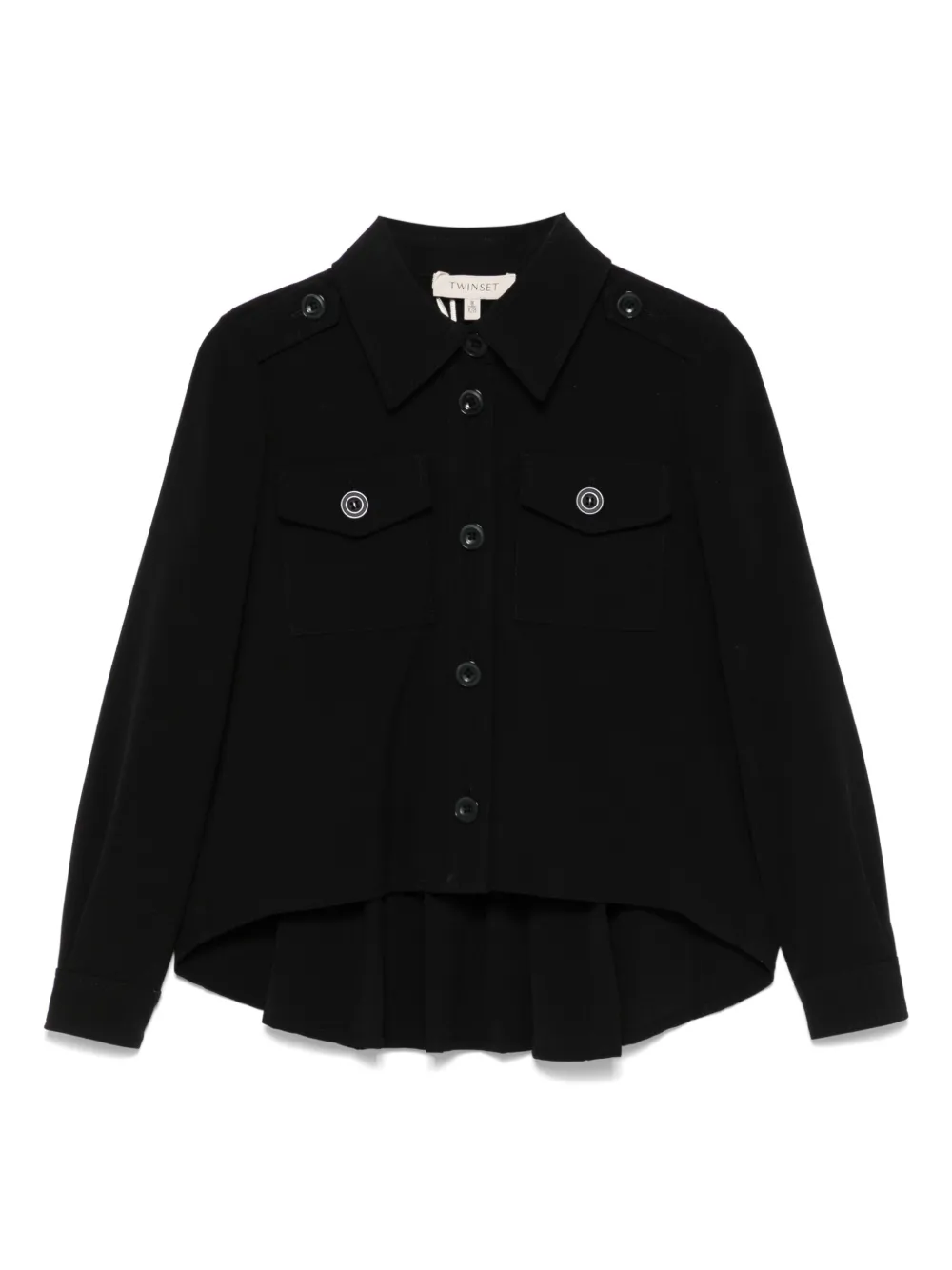TWINSET Kids Flanellen overhemd Zwart