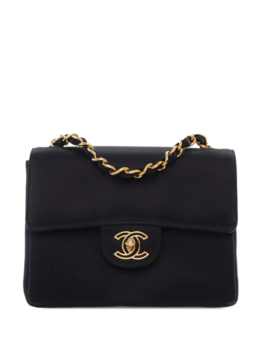 CHANEL Pre Owned Mini Sac a Bandouliere Square Classic Single Flap 1997 1999 Noir FARFETCH FR