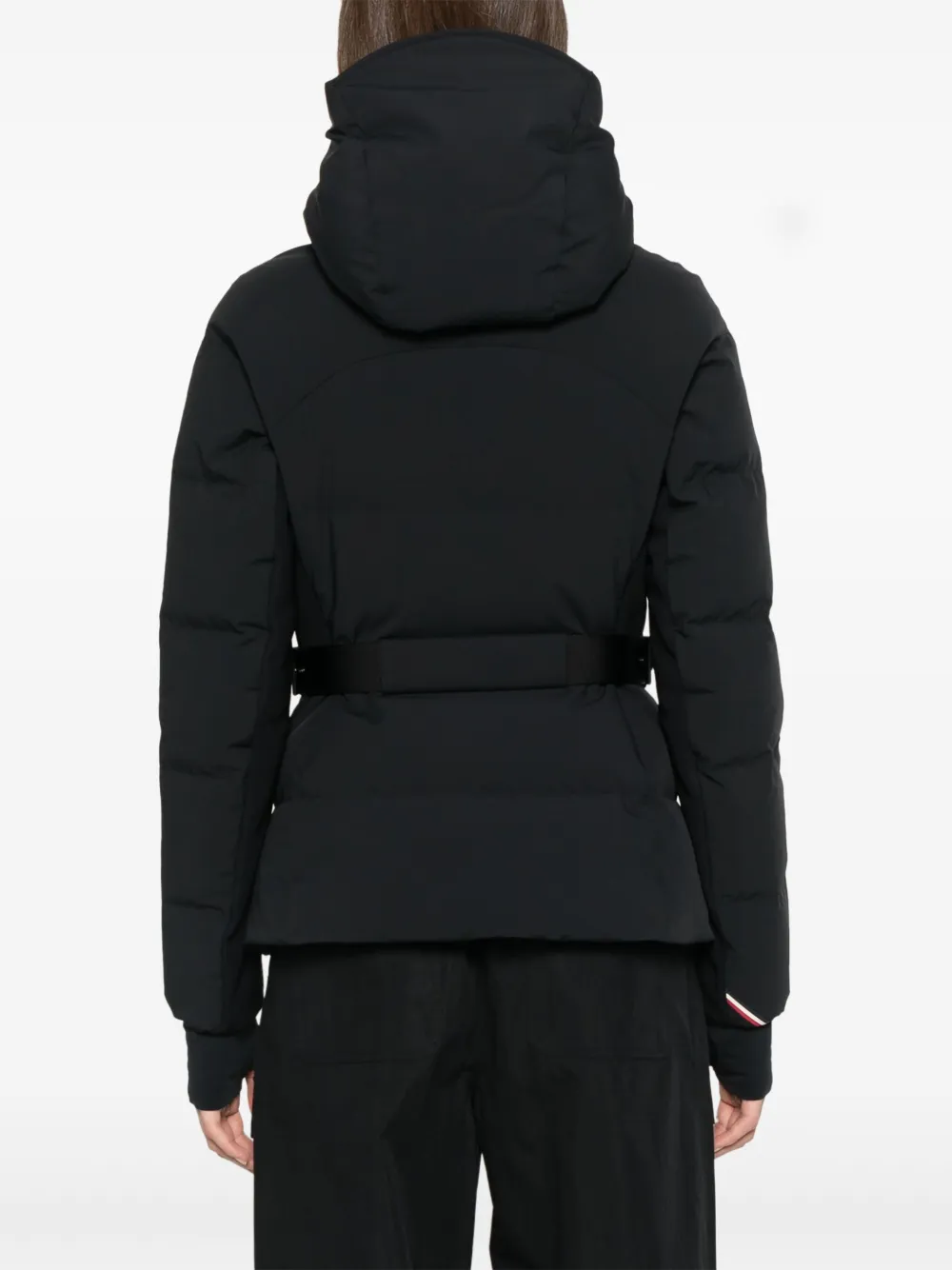 Moncler Guyane Hooded Down Ski Jacket In Black