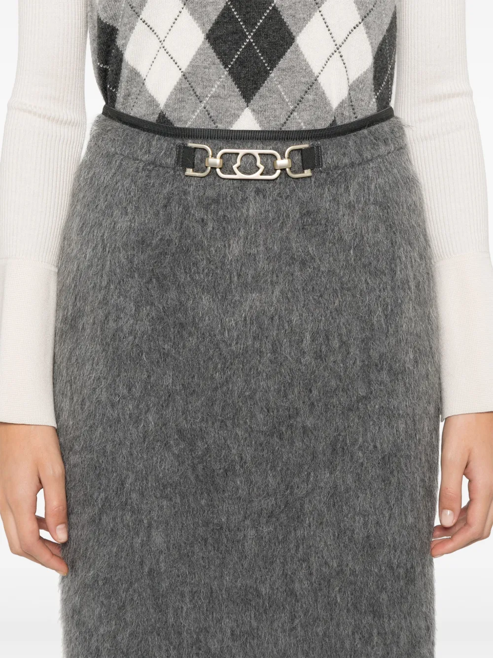 Moncler Midi-jurk met geborsteld effect Grijs