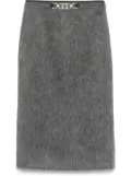 Moncler brushed-effect midi skirt - Grey
