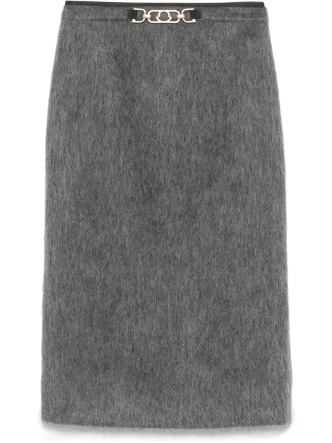 Moncler brushed-effect midi skirt